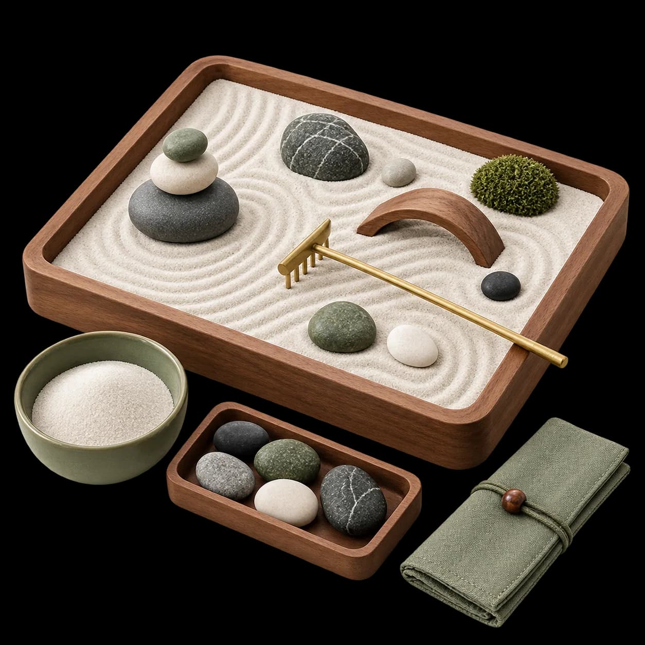 Zen-Garten für den Schreibtisch